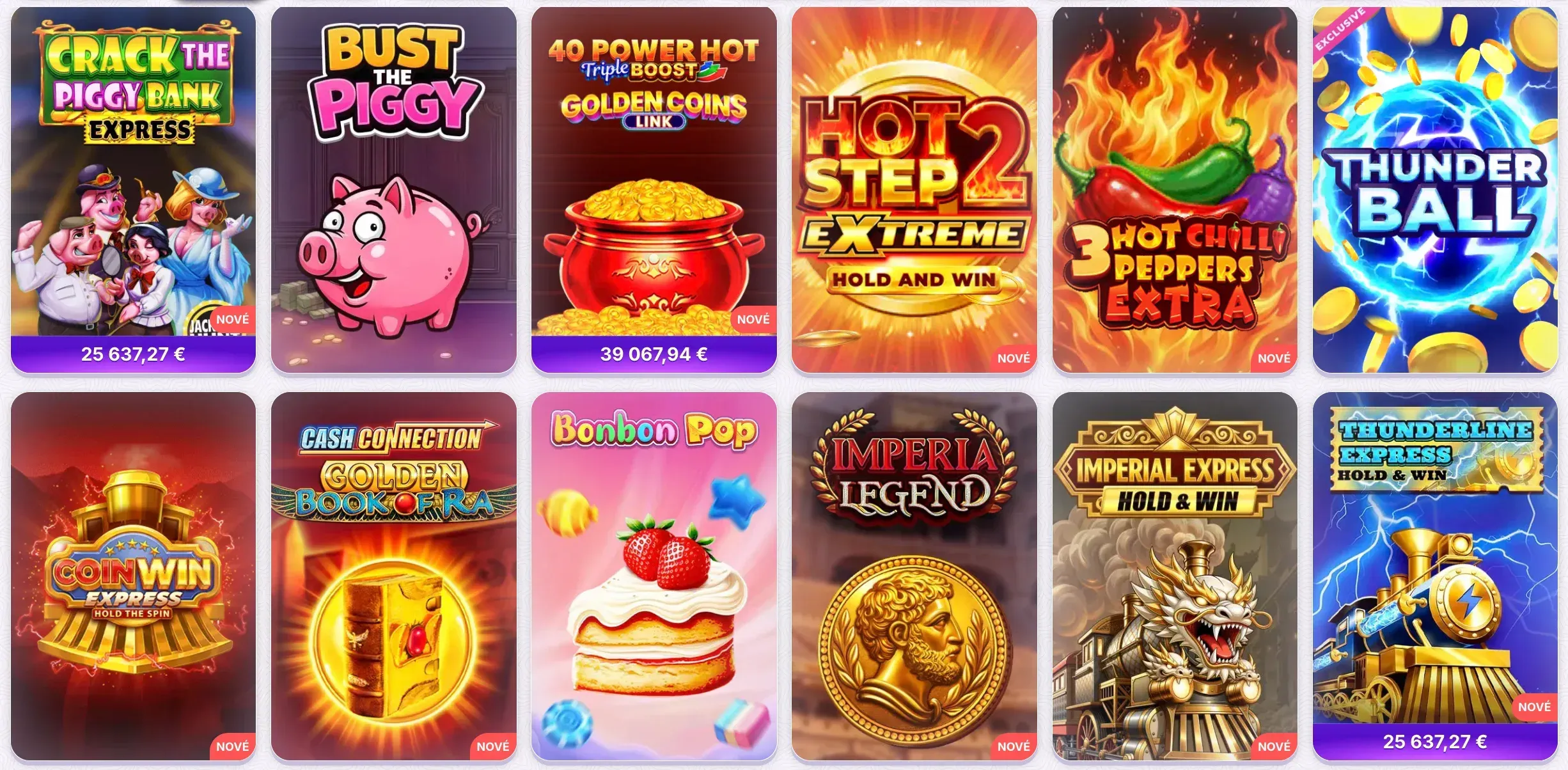 Rôzne hracie automaty v Robocat casino